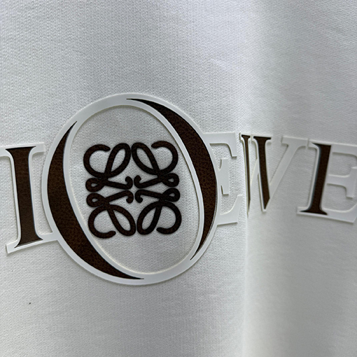 ロエベ 文字ロゴステッカーシリコンクルーネックスウェットシャツ