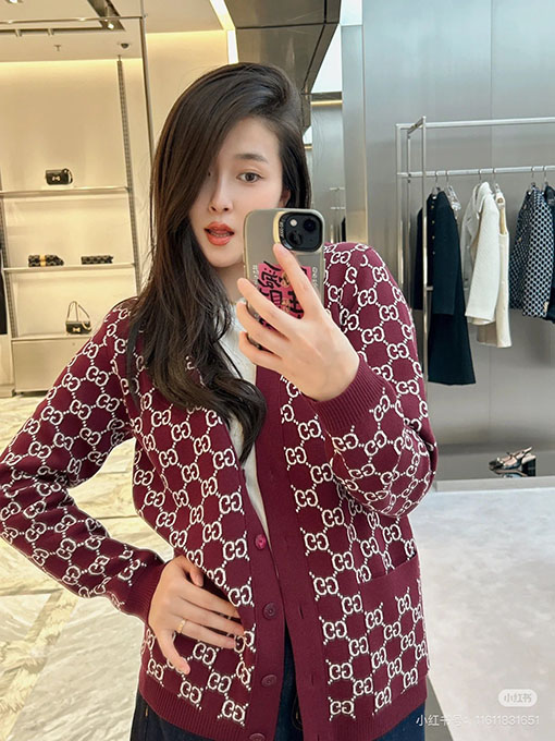 グッチコピー リバーシブルモノグラムニットジャカードカーディガン