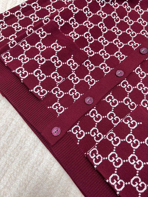 グッチコピー リバーシブルモノグラムニットジャカードカーディガン