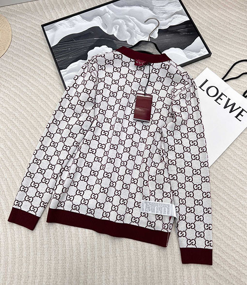 グッチコピー リバーシブルモノグラムニットジャカードカーディガン