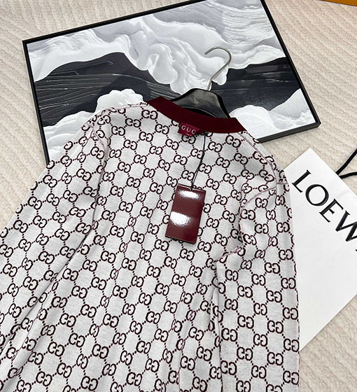 グッチコピー リバーシブルモノグラムニットジャカードカーディガン