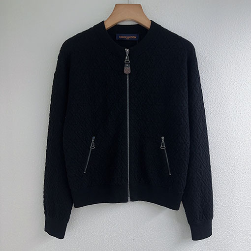 ルイヴィトン ジッパー付きジャカードニットカーディガン