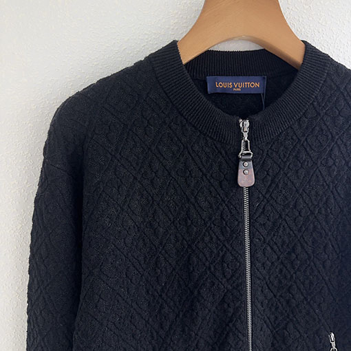 ルイヴィトン ジッパー付きジャカードニットカーディガン