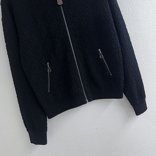 ルイヴィトン ジッパー付きジャカードニットカーディガン