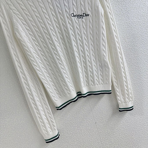 ディオールスーパーコピー レディース刺繍りVネック長袖ニットトップス