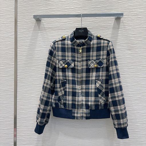 セリーヌ 新しいクラシックなチェック柄コート