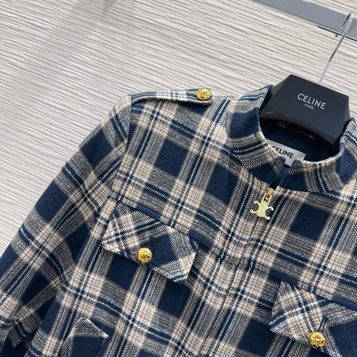 セリーヌ 新しいクラシックなチェック柄コート