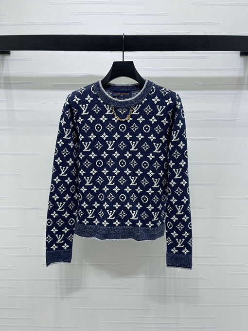ルイヴィトンコピー 新しいレターロゴニットクルーネックセーター