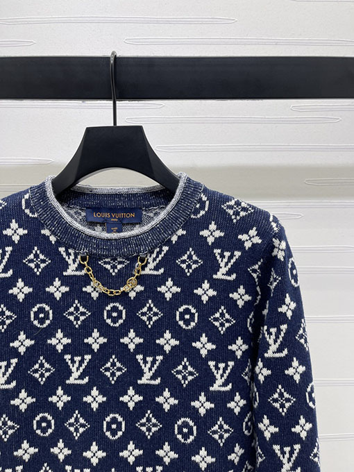ルイヴィトンコピー 新しいレターロゴニットクルーネックセーター