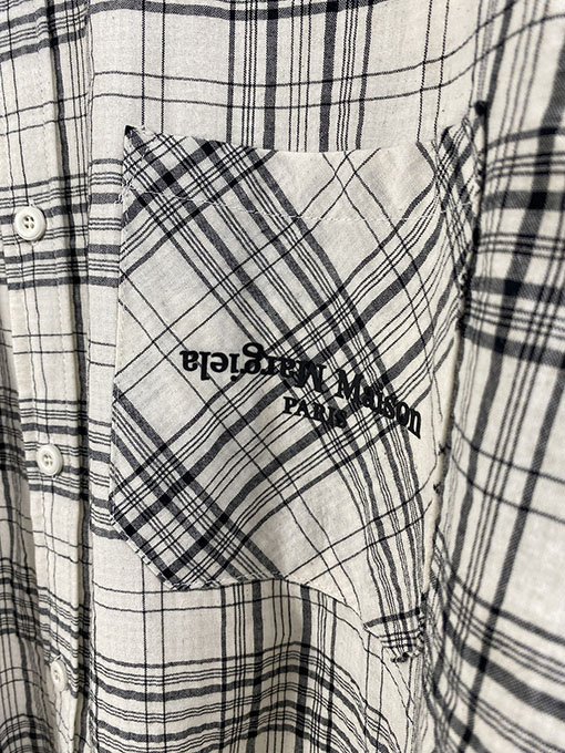 マルタンマルジェラ 新しいチェック柄の長袖シャツ