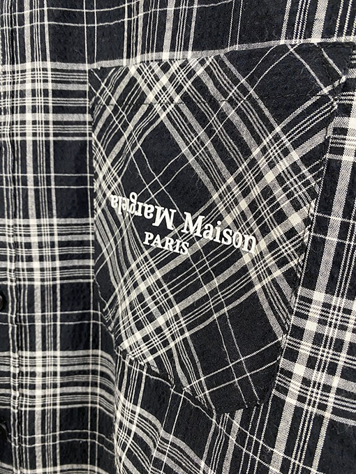 マルタンマルジェラ 新しいチェック柄の長袖シャツ