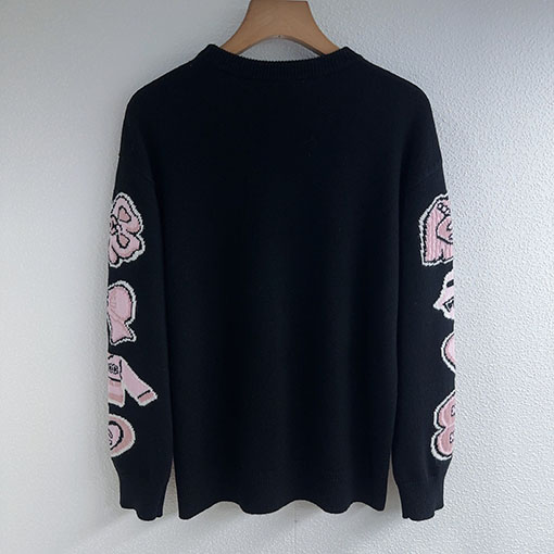 シャネル カラーブロック柄ジャカードクルーネックニットセーター