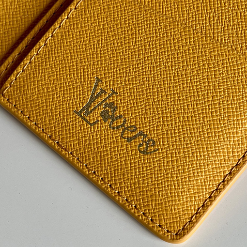 ルイヴィトン Monogram Heritage Ms Brazza イエローのシルクスクリーンキャンバスロングスーツウォレット M12656