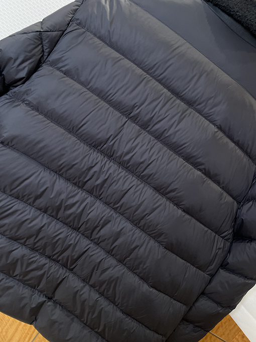 モンクレール パッチワークラムウールカラーダウンジャケット