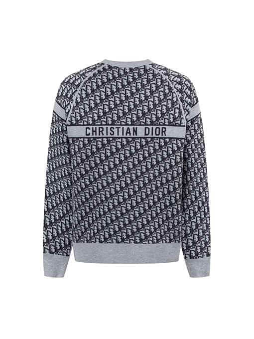ディオールコピー モノグラム柄のリバーシブルカシミアクルーネックセーター