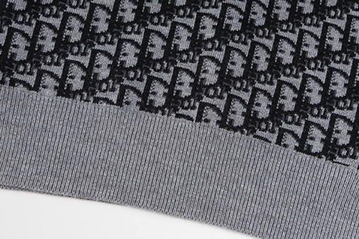 ディオールコピー モノグラム柄のリバーシブルカシミアクルーネックセーター