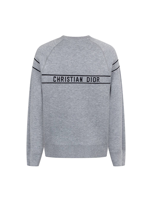 ディオールコピー モノグラム柄のリバーシブルカシミアクルーネックセーター