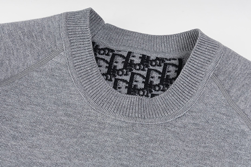 ディオールコピー モノグラム柄のリバーシブルカシミアクルーネックセーター