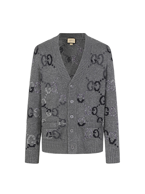 グッチ ダブルGグラデーションオールオーバープリントニットカーディガン