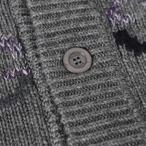 グッチ ダブルGグラデーションオールオーバープリントニットカーディガン