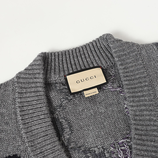 グッチ ダブルGグラデーションオールオーバープリントニットカーディガン