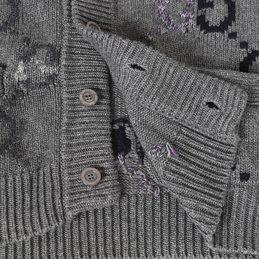 グッチ ダブルGグラデーションオールオーバープリントニットカーディガン