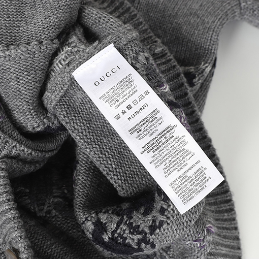 グッチ ダブルGグラデーションオールオーバープリントニットカーディガン