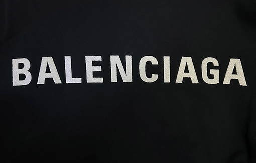 バレンシアガ balenciaga シャツカラーのパッチワークフェイクツーピーススウェットシャツ