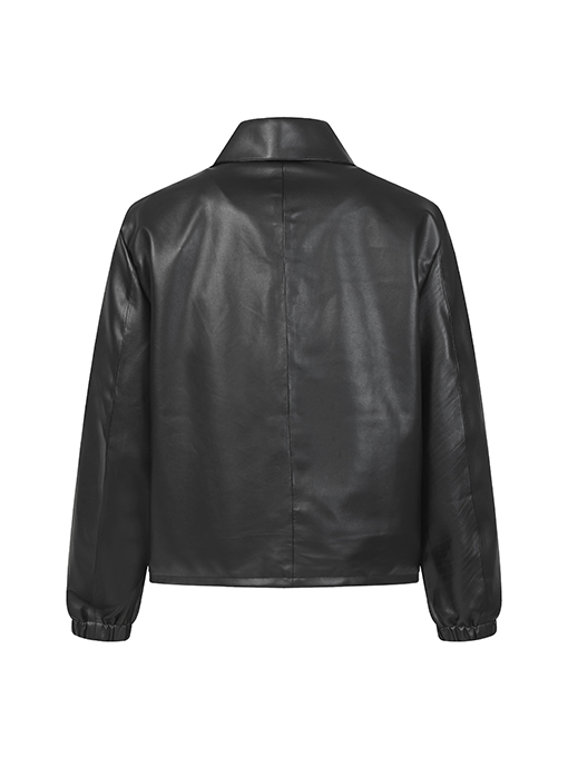 クロムハーツコピー クロス柄レザースナップボタンジャケット