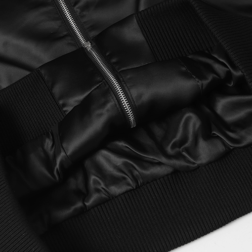 ジバンシイ GIVENCHY Paris サテンアップリケパッチワークレザーボンバージャケット