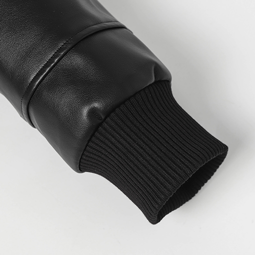 ジバンシイ GIVENCHY Paris サテンアップリケパッチワークレザーボンバージャケット