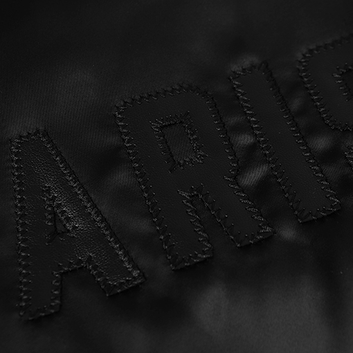 ジバンシイ GIVENCHY Paris サテンアップリケパッチワークレザーボンバージャケット