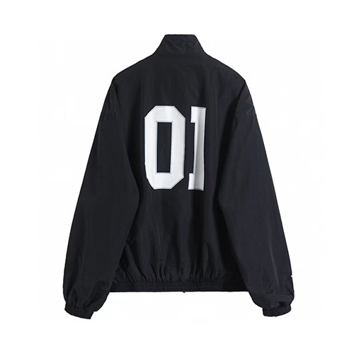 バレンシアガ Balenc1aga ハーフリング01刺繍バスケットボールウィンドブレーカージャケット