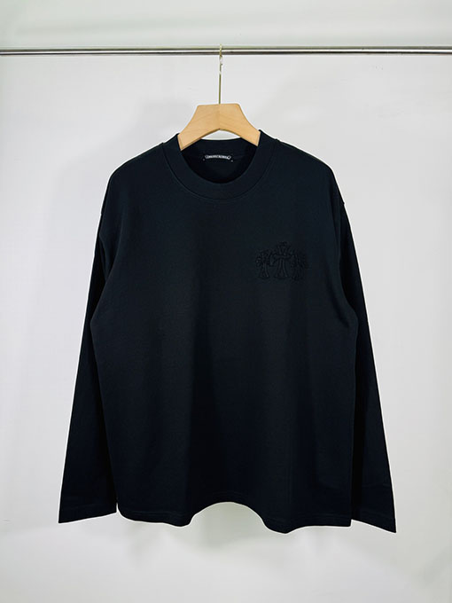 クロムハーツ 馬蹄のクロスアップリケ刺繍りカップルカジュアル長袖シャツ