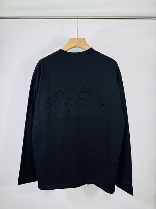 クロムハーツ 馬蹄のクロスアップリケ刺繍りカップルカジュアル長袖シャツ