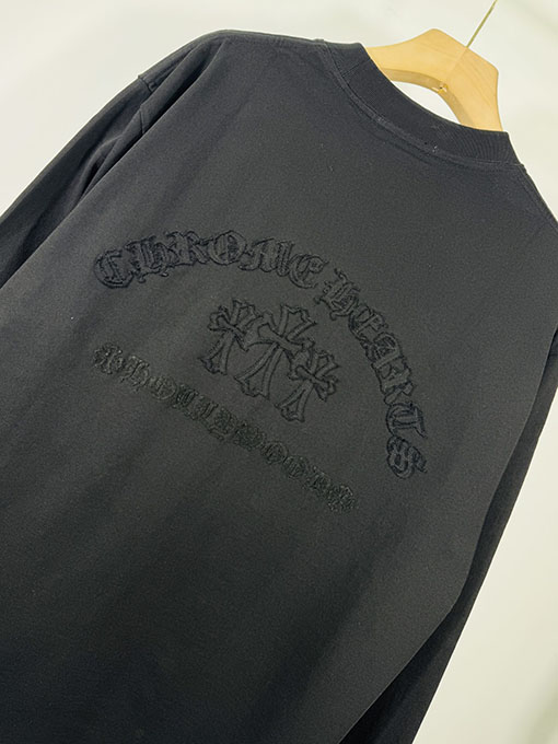 クロムハーツ 馬蹄のクロスアップリケ刺繍りカップルカジュアル長袖シャツ