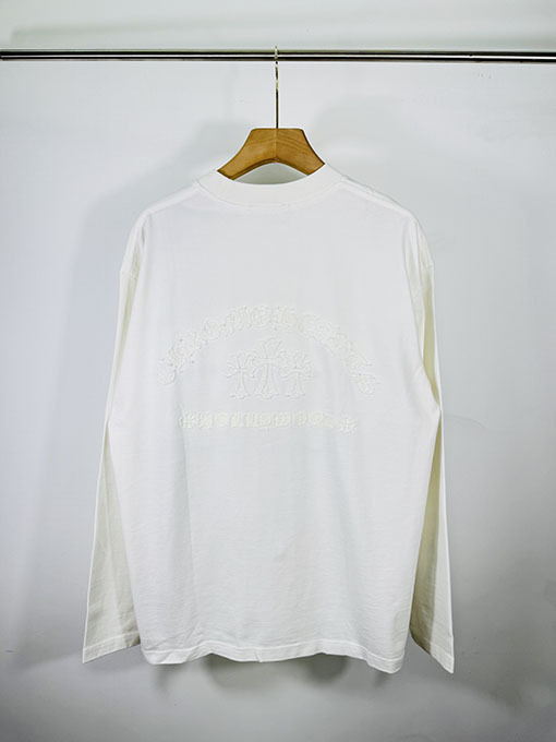 クロムハーツ 馬蹄のクロスアップリケ刺繍りカップルカジュアル長袖シャツ