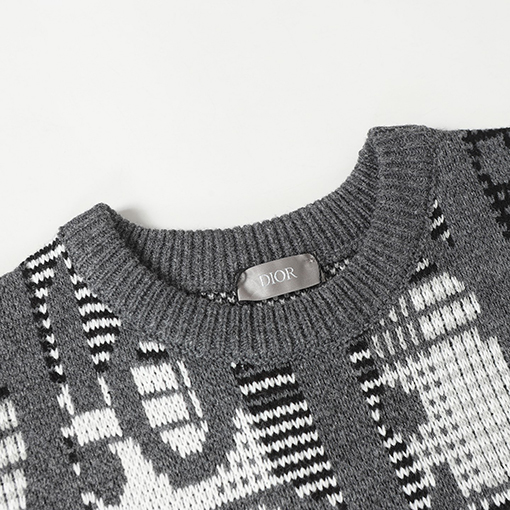 ディオールスーパーコピー oblique プリントウールジャカードニットウェアシリーズ