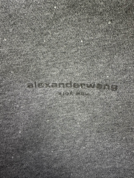 アレキサンダーワン Alexander wang 新作ラインストーンロゴジッパースウェットシャツジャケット