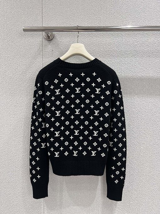 ルイヴィトン 新しい3Dエンボスモノグラムロゴ刺繍カシミアセーター