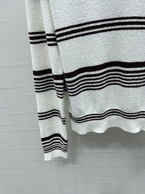 ルイヴィトン 公式サイト同期クルーネックストライプニットセーター