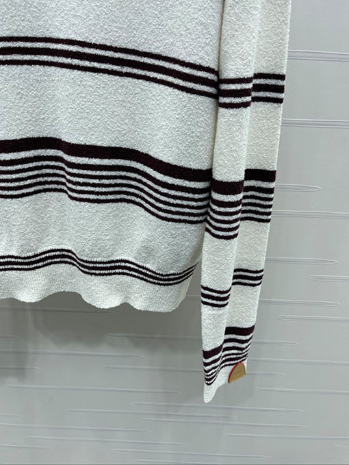 ルイヴィトン 公式サイト同期クルーネックストライプニットセーター