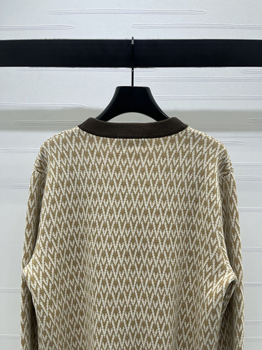 ルイヴィトンコピー Vネックジャカードニットカーディガン