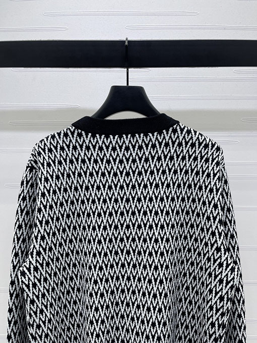 ルイヴィトンコピー Vネックジャカードニットカーディガン