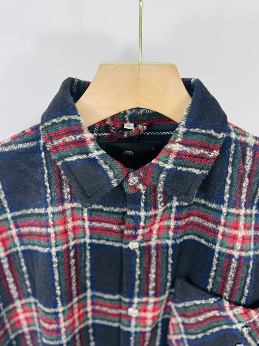 クロムハーツ チェック柄の長袖シャツ