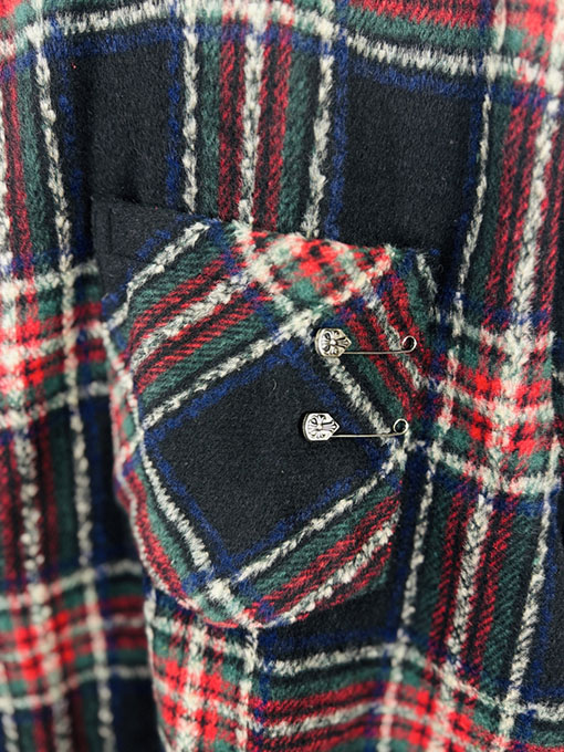 クロムハーツ チェック柄の長袖シャツ