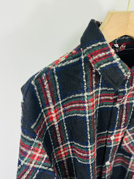 クロムハーツ チェック柄の長袖シャツ