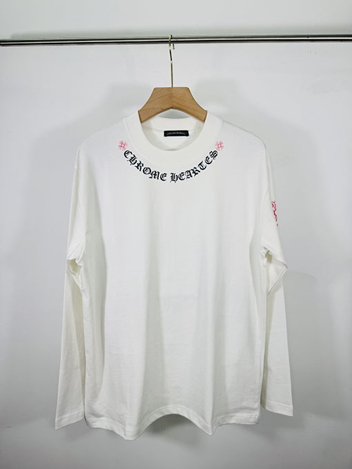 クロムハーツ 馬蹄クロス3Dプリント カップル カジュアル 長袖シャツ