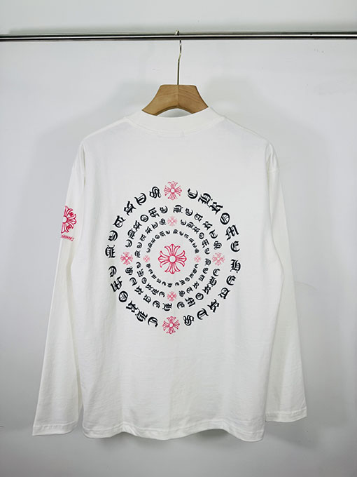 クロムハーツ 馬蹄クロス3Dプリント カップル カジュアル 長袖シャツ