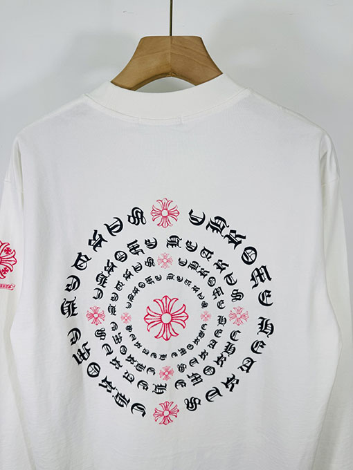 クロムハーツ 馬蹄クロス3Dプリント カップル カジュアル 長袖シャツ